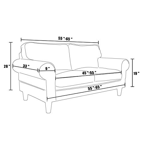Obstal Stretch Spandex Loveseat Slipcover, 2 Seat Sofa Covers for Living Room, Non Slip Sofa Slipcover with Elastic Bottom, Sofa Couch Coverings Furniture Protector for Dogs, Cats, Pets, and Kids