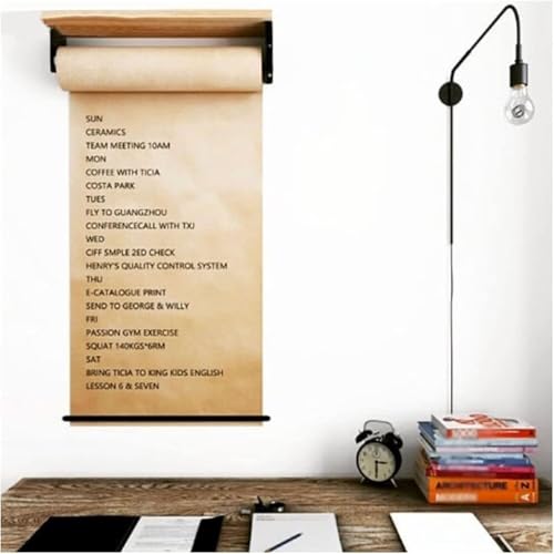 Distributeur de papier kraft mural et coupe-papier – Durable et pratique pour la maison, le studio, le bureau et la décoration du salon