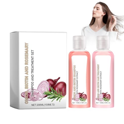 Wonsters Set de champú Centella Cebolla Biotina Romero, Set de champú y acondicionador para el cuidado del cabello (champú + acondicionador) shampoo