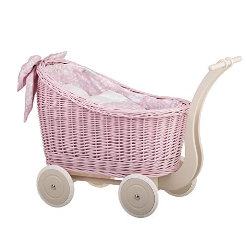 e-wicker24 UN Carrito, una cama para muñecas de sauce juguete de mimbre Cover