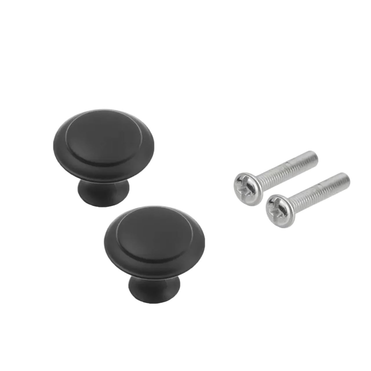 bogniga Handle Knob 30pcs Kitchen Cupboard Round Shape Furniture Fitting Cabinet Cabinet Pulls Wardrobe Pulls Drawer Knob Door Handle(23mm-Black)
