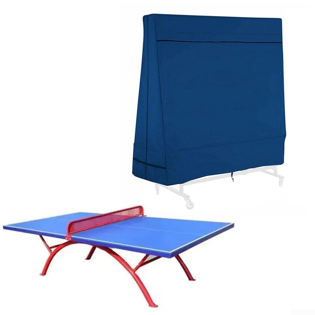 Copertura per tavolo da ping pong, tessuto Oxford 600D, impermeabile, antivento, antipolvere, con cerniere, per uso interno ed esterno, 160 cm x 160 cm x 85 cm, dimensioni standard, adatta alla