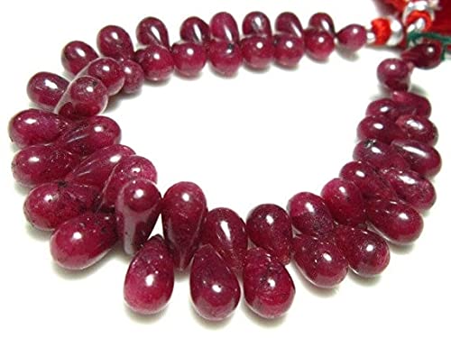 Rubis AA d'Afrique en forme de goutte lisse de 193 carats pour collier