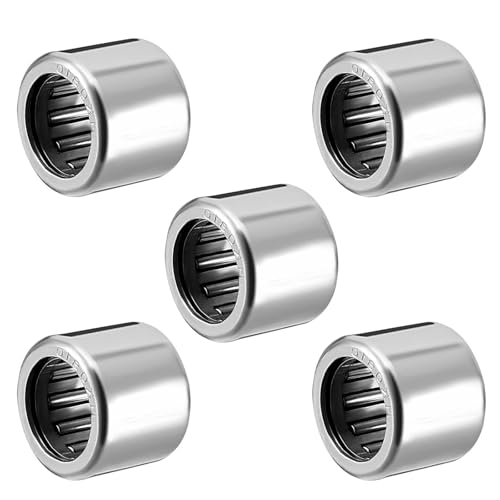 METALLIXITY H K0810 ニードルローラーベアリング 8mm ID x 12mm OD x 10mm 高 5 個、クロム鋼 オープンエンド スラストベアリング - 産業機械および設備用