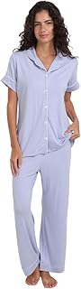 طقم بيجامة للنساء بتصميم كلاسيكي من قماش البوبلين من كارينا