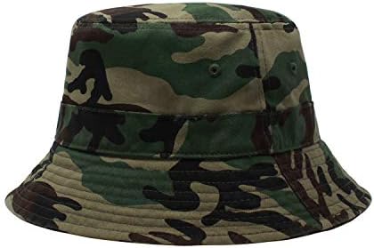 CHOK.LIDS Everyday Cotton Style Bucket Hat Unisex Trendy Lightweight Outdoor Hot Fun Summer Beach Vacation Getaway Headwear (Wood Camo)