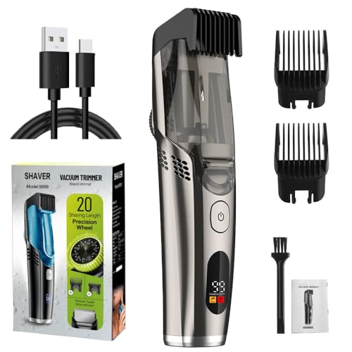 Recortadora de pelo al vacío WAIKIL inalámbrica para barba y cabello con carga USB