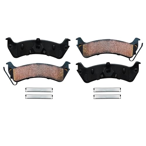 Image of Detroit Axle - Front and Rear Ceramic Brake Pads w /Hardware for 1999-2003