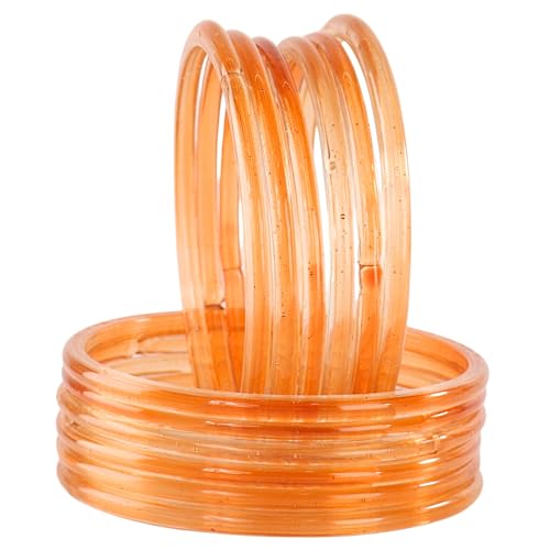 Image of STYOLLO Viral Jelly Transparent Plain Glass Chudi Set For Women & Girls | Traditional Bangle Set | Stylish Bangles For Girls | Ethnic Wedding, Festive & Daily Jewelry | Classic Designer Churi - Set Of 12