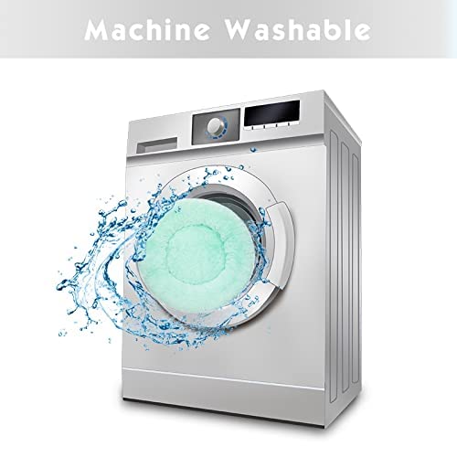 Raimaiso Anti Anxiety Round Fluffy Plush Faux Fur Warm Washable Dog Bed & Cat Bed, Original Bed For Small Medium Large Pets,Used To Relieve Joints And Improve Sleep（20"/24"/27''） (20", Light Green) #TOP4