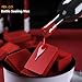 NEX&CO Bottle Sealing Wax Blocks - Resilient and Versatile Bottling Wax for Wine, Beer, and Liquor Sealing - 4 Nuggets 0.5lb with Teflon Tape - for 40-80 Bottles -RED Color