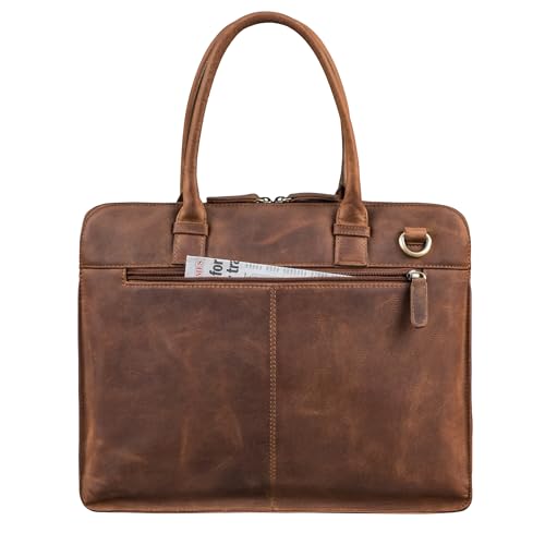 Bolso de Negocios Piel Auténtica STILORD Nola para la Oficina y Universidad 6
