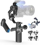 FeiyuTech SCORP Mini 3 Pro Caméra Gimbal Stabilizer avec AI Suivi, 2KG Charge utile, poignée distante amovible, 3-Axis Gimbal tout en un pour Sony/Canon/Nikon/Panasonic/Gopro/Smartphone