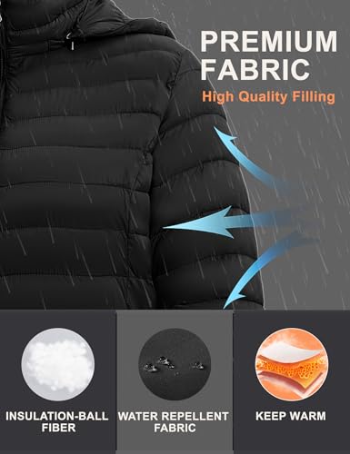 ANOTHER CHOICE Plus Size Puffer Jacket for women, Packable Hooded Lightweight Travel Puffy Jacket (1X-6X)4