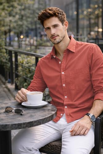Image of Ben Martin Shirt for Men | Regular Casual Shirts for Mens' | Men's Casual Shirt's Slim Fit | Full Sleeve Cotton Shirts for Men's | Solid Shirt's for Mens Stylish | Formal & Casual Office Wear Shirts