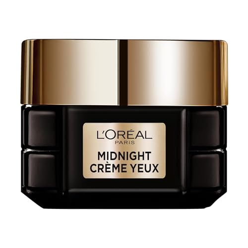L'Oréal Paris - Midnight Crème Yeux Age Perfect Renaissance Cellulaire - Crème Yeux Nuit Régénérante Anti-Âge - Soin Yeux Anti-Rides, Fermeté, Confort - Tous Types de Peaux - 15 ml