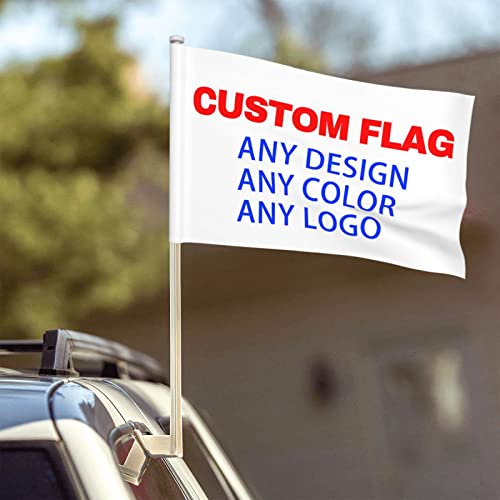 Custom Flag Add Your Own Design Here Small Car Flags Double Side For Outside Custom Flag Customizable Gifts Personalized Flag For Outdoors Procession Travel Flag Custom Flag Custom Car Flag 18"X12" #TOP26