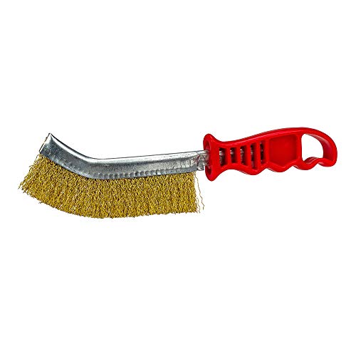 Forney 70516 Brass Wire Brush with Plastic Handle (Rust and Corrosion Resistant), 5-Inch