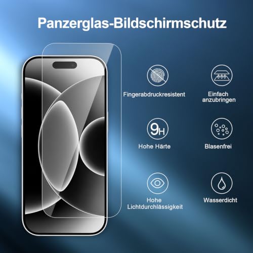 NEW'C für iPhone 18 Pro für Panzerglas Schutzfolie – Ansicht 4
