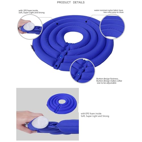 Cône de guérison de la tête pour chiens : collier de récupération réglable souple