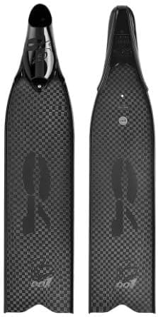 C4 Aletas MB001 – Aletas de carbono Apnea para pesca subacuática, dureza de aspas 20 – 25 – 30 con zapatilla 250 (Pala 25+ Soft, 44/45)