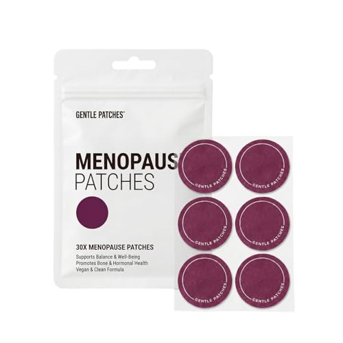 Gentle Patches Menopause Relief Patches for Night Sweats & Hot Flashes - Natural Hormone Balance Support for Women - Herbal Perimenopause Patch with Black Cohosh & Red Clover - 30 Day Supply