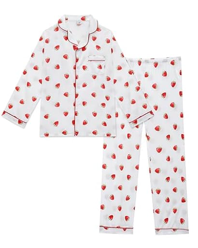 Cheerful Mario Pijamas Niña Seda Imitación Largos Manga, Ropa de Casa de Satén, Conjunto de Pijama de Dos Piezas Fresas 10-11 Años | Ya disponible en tu tienda friki favorita! En mundofriki.es! Cheerful Mario Pijamas Niña Seda Imitación Largos Manga, Ropa de Casa de Satén, Conjunto de Pijama de Dos Piezas Fresas 10-11 Años | Ya disponible en tu tienda friki favorita! En mundofriki.es!