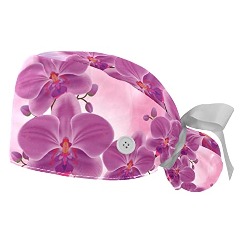 Casquettes de travail JDEZ anti-transpiration à motif orchidées