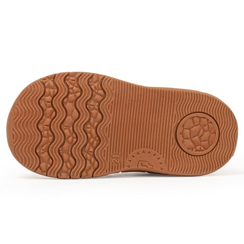 Baby and Toddler Girl and Boy Sandals Leather Closed Toe Rubber Outdoor Crib First Walker Shoes3