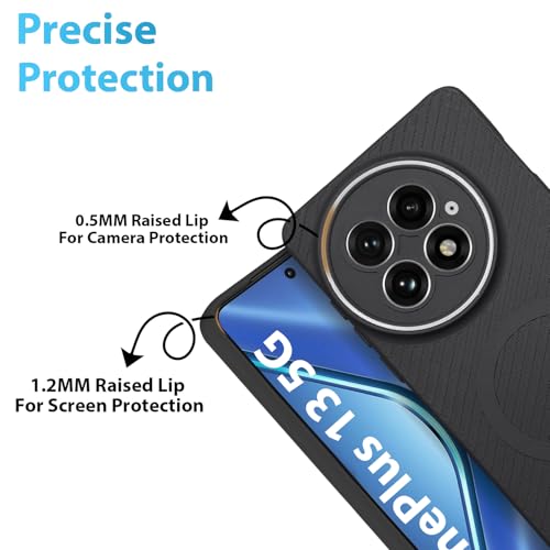 Image of LIRAMARK Rugged Carbon Fibre TPU Armor Silicone Back Cover Case for OnePlus 13 5G