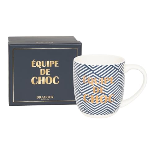 DRAEGER PARIS 1886 | Mug en Céramique Bleu Équipe de Choc 320ml | Idée Cadeau Originale pour Famille, Amis, Collègues, Coach | Coffret Cadeau Anniversaire, Humour,...
