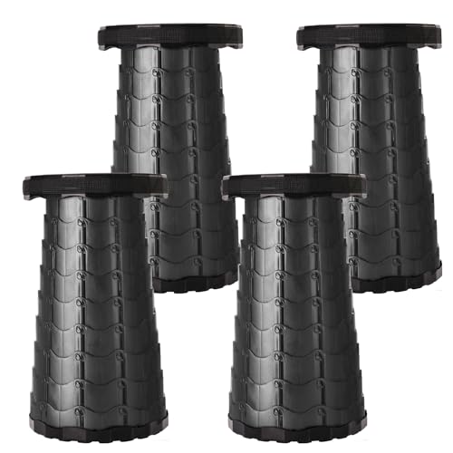 Image of Doseno Upgraded Foldable Stool Thickened, Portable Collapsible Stool Retractable Stool for Fishing, Hiking Tours, BBQ, Parties, Outdoor Activities