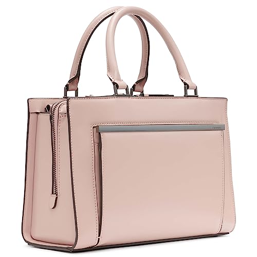 Image of Calvin Klein Womens Astrid Triple Compartment Organizational Satchel