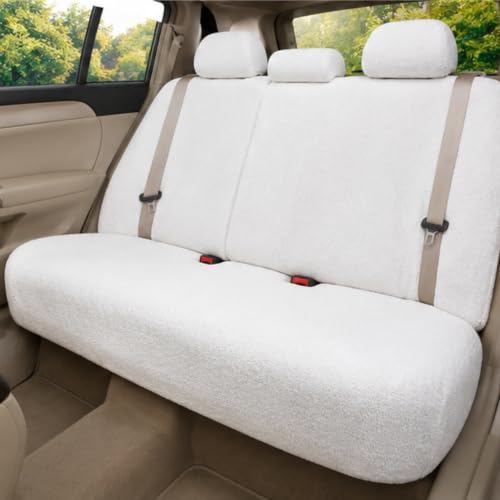 Image of Royal Bharmal Universal Fit Car Seat Cover Towel Set for 5 Seater Cars | 8 Piece Premium Terry Cotton Washable Seat Covers | Breathable Sweat Absorbent Seat Protectors (White)