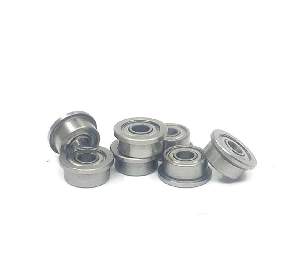 AERBNYEQP 10PCS MF83ZZ ABEC-3 3x8x3MM MF83 ZZ Flanged Ball Bearings