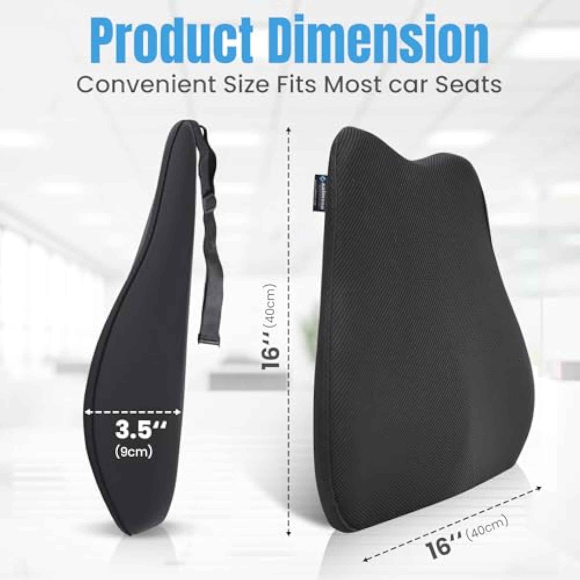 Memory Foam Car Seat Back Support Cushion