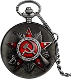 Die Taschenuhr verfügt über ein Zifferblatt mit römischen Ziffern und einer wunderschönen Retro-Oberfläche.