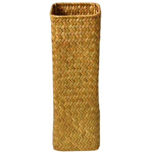 Tall Floor Vases, 12x4 Inch Rustic Rattan Vase for Weddings Home Office Cafe Table Centerpiece