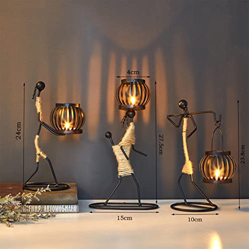 Kamehouse 3Pcs Metal Candle Holder Home Decor Accessories Ornaments African Candlesticks For Candles Christmas Decoration Wedding Centerpieces #TOP1