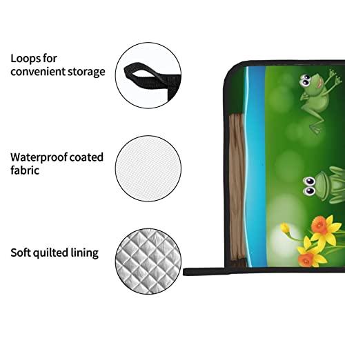 Two Green Frogs Pot Holders Sets Of 2 Heat Resistant Non-Slip Potholder For Microwave Cooking Baking Oven End Dishes And Bbq #TOP4