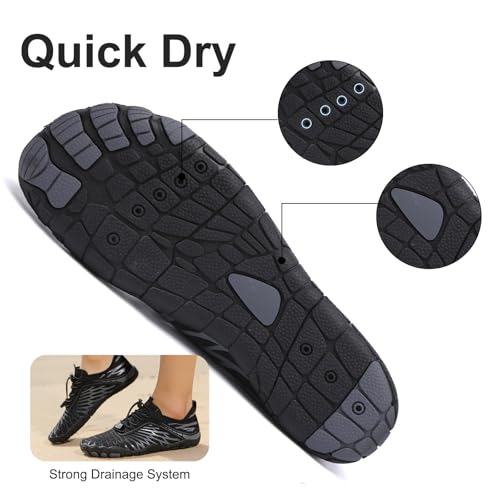 Barefoot Water Shoes for Women Men,Quick Dry Pro Barefoot Shoes with Wide Toe Box Healthy, Unisex Non-Slip Athletic Outdoor Hiking Footwear4