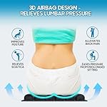 3D Inflatable Seat Cushion, Pressure Relief Design, Protect Lumbar Spine, Portable Travel Seat Cushion Wheelchair Pad for Car Seat, Office Chair, Wheelchair, Stadium - Image 4