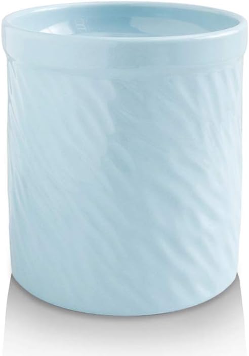 KOOV Kitchen Utensil Holder, Large Ceramic Utensil Crock, Deep and Stable, Utensils Caddy Texture Series (White) : Home & Kitchen