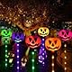 Homeleo Set von 6 Kürbis Solarlampen für Halloween Outdoor, Garten Deko, Solar Pumpkin Pathway Lights Außen Wetterfest für Patio, Rasen, Zaun, Veranda, Balkon
