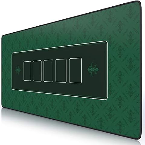 CSL - XXL Mauspad Gaming Titanwolf 900 x 400mm - XXL Poker Mousepad groß im Poker Stil - Tischunterlage Large Size - verbessert Präzision und Geschwindigkeit - Pokermatte Grün Cover