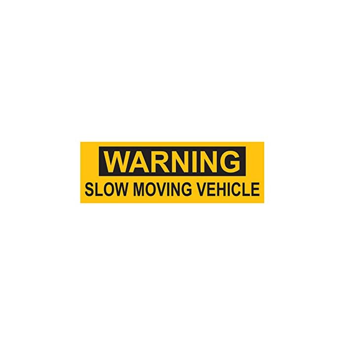 Buy fagraphix Warning Slow Moving Vehicle Bumper Sticker Self Adhesive