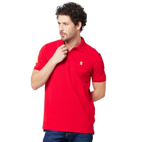 Image of Giordano Men's Slim Fit Solid Polo Collar Short Sleeves Regular Length Button Closure Cotton Polo T-Shirt