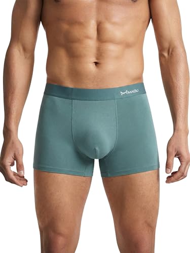 Image of MAOU Men's Premium Cotton Modal Boxer Briefs | Ultra-Soft Stretch Fabric with 5% Spandex | Moisture-Wicking, Breathable, No Ride-Up Underwear for Daily Comfort (M-XL)