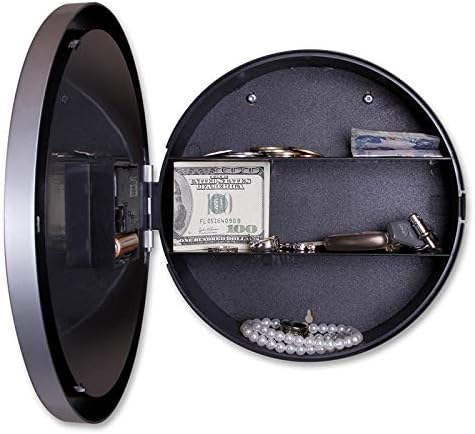 Miniatura 5 de Reloj de pared con gran espacio de almacenamiento oculto para teléfonos celulares en efectivo de joyería, reloj de pared redondo vintage (9.8 in de