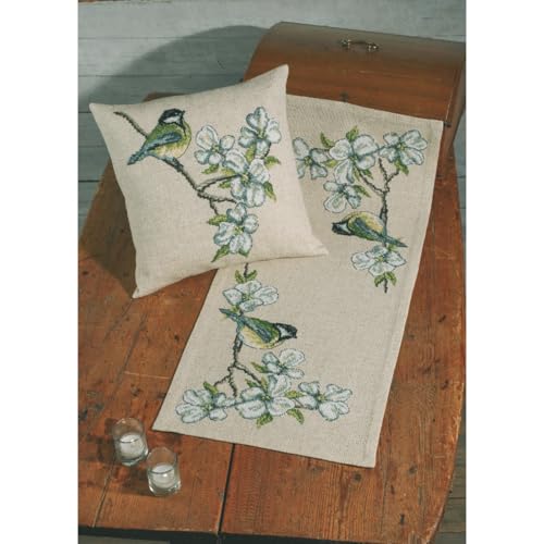 Broderie au point de croix Permin mésange pour vos après-midis créatifs au salon